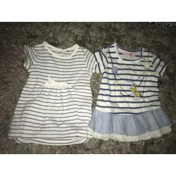 Leuke jurkjes baby 62/ 6m zgan! Met schattig zomerhoedje