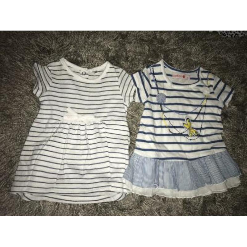 Leuke jurkjes baby 62/ 6m zgan! Met schattig zomerhoedje