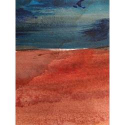 Abstract aquarel onbekende kunstenaar