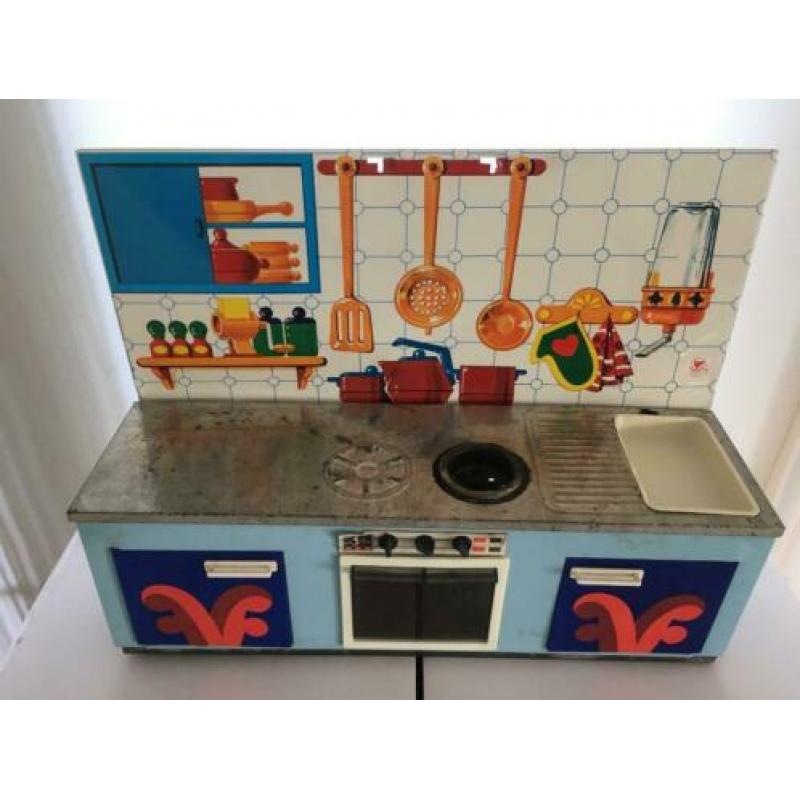 blikken keukentje, speelkeuken speelgoedkeuken Fuchs retro