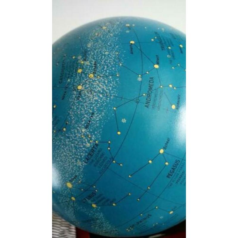 Mooie vintage metalen sterrenglobe