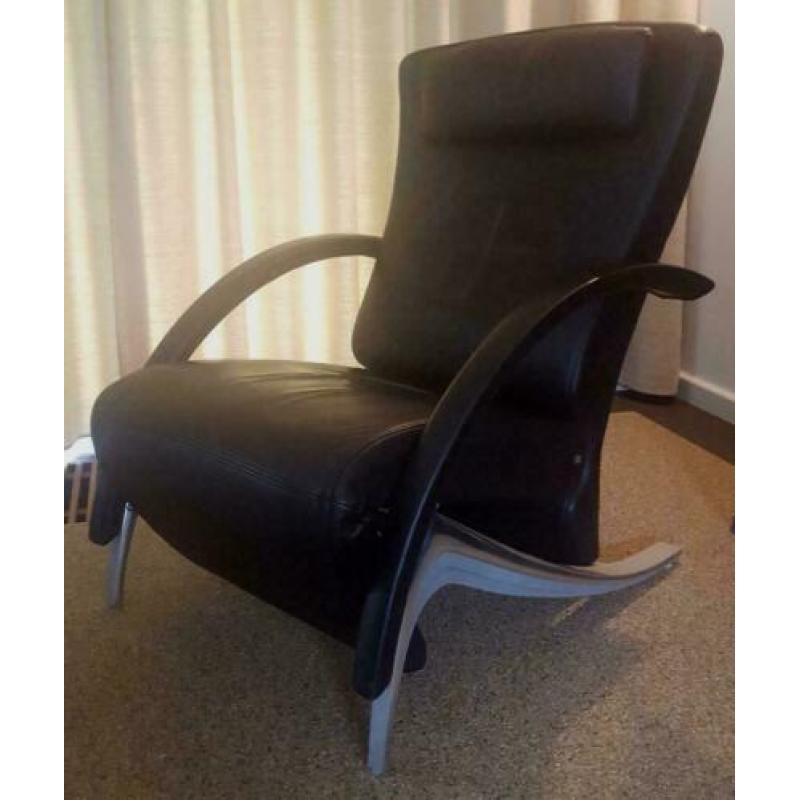 Rolf Benz LSE 3100 fauteuil avola zwart leder 36