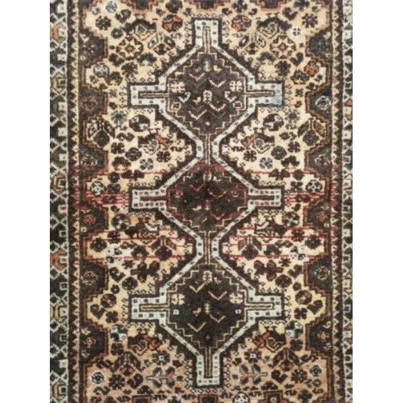 Handgeknoopt Perzisch wol tapijt Shiraz Nomad 105x155cm