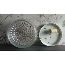 Vintage retro plafonniere plafondlamp wandlamp glas jaren 60