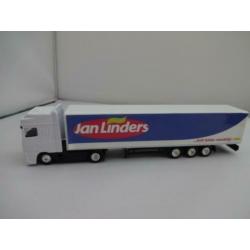 3 x DAF 95 vrachtautos met oplegger JAN LINDERS-MARS-HE 1/87