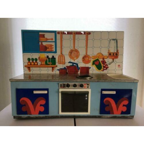 blikken keukentje, speelkeuken speelgoedkeuken Fuchs retro
