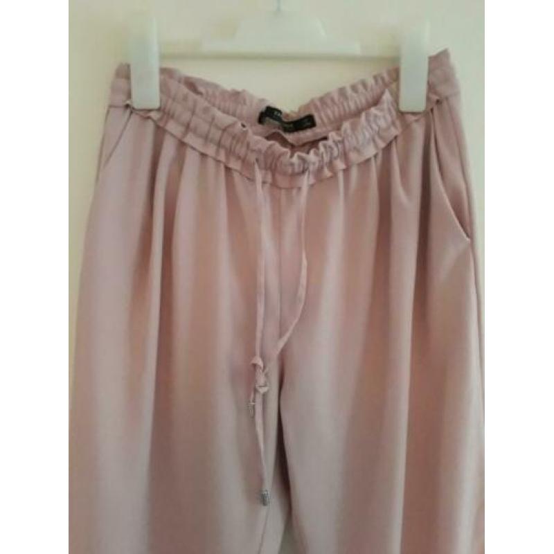 Zara roze broek maat S