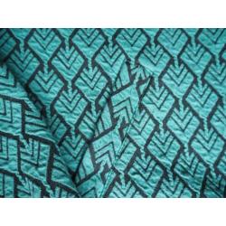COSTES, sportief groen vestje met ingeweven print, mt. M.