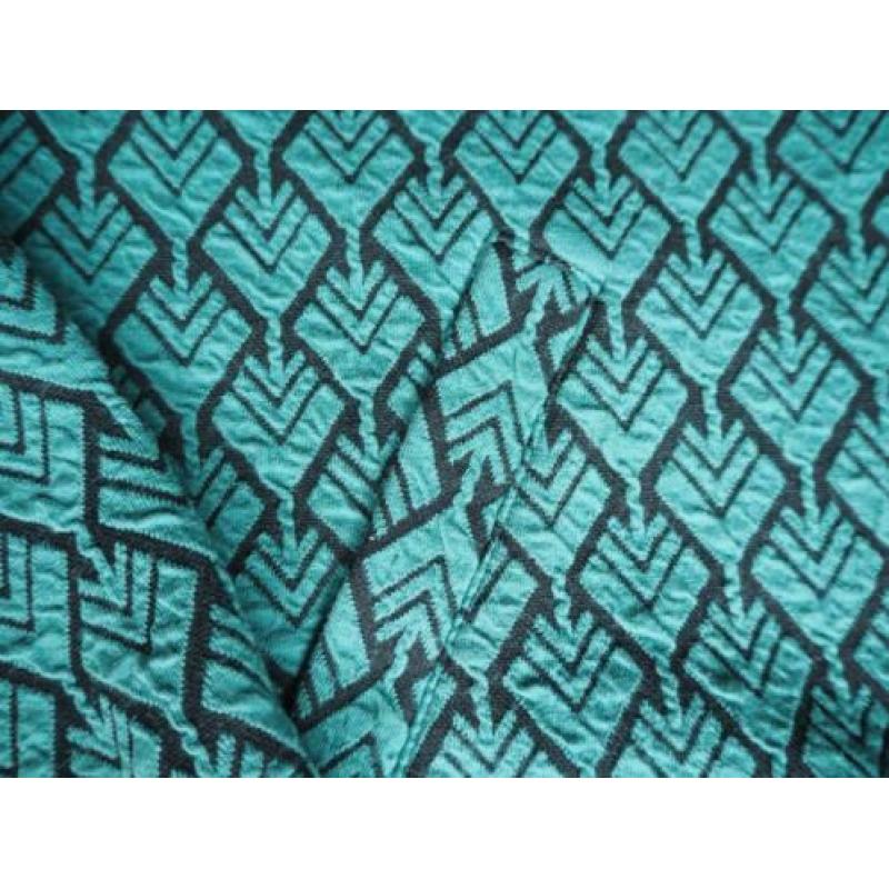 COSTES, sportief groen vestje met ingeweven print, mt. M.