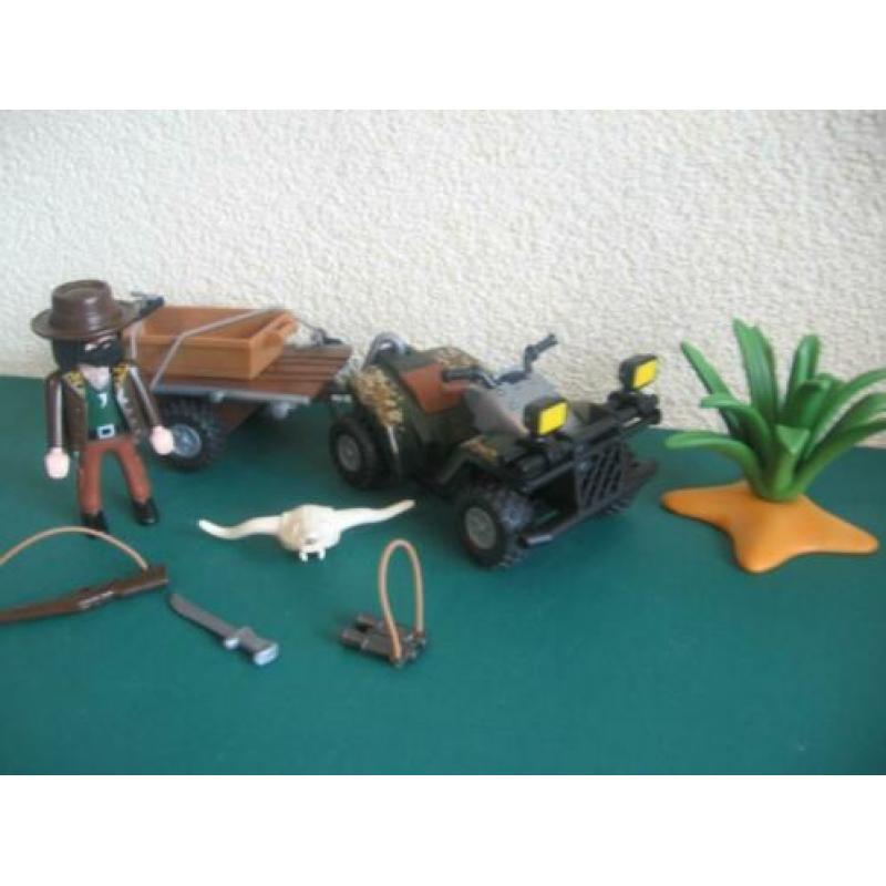 Playmobil 4834 Ranger op quad + trailer Thema: Safari