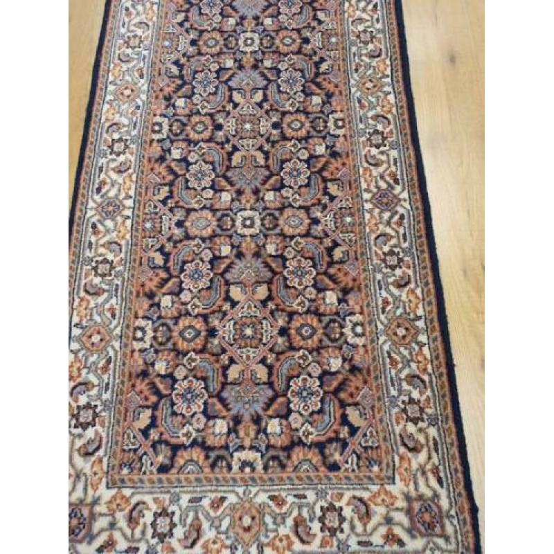 Vintage handgeknoopt perzisch tapijt loper herati 205x71
