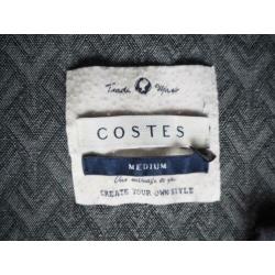 COSTES, sportief groen vestje met ingeweven print, mt. M.