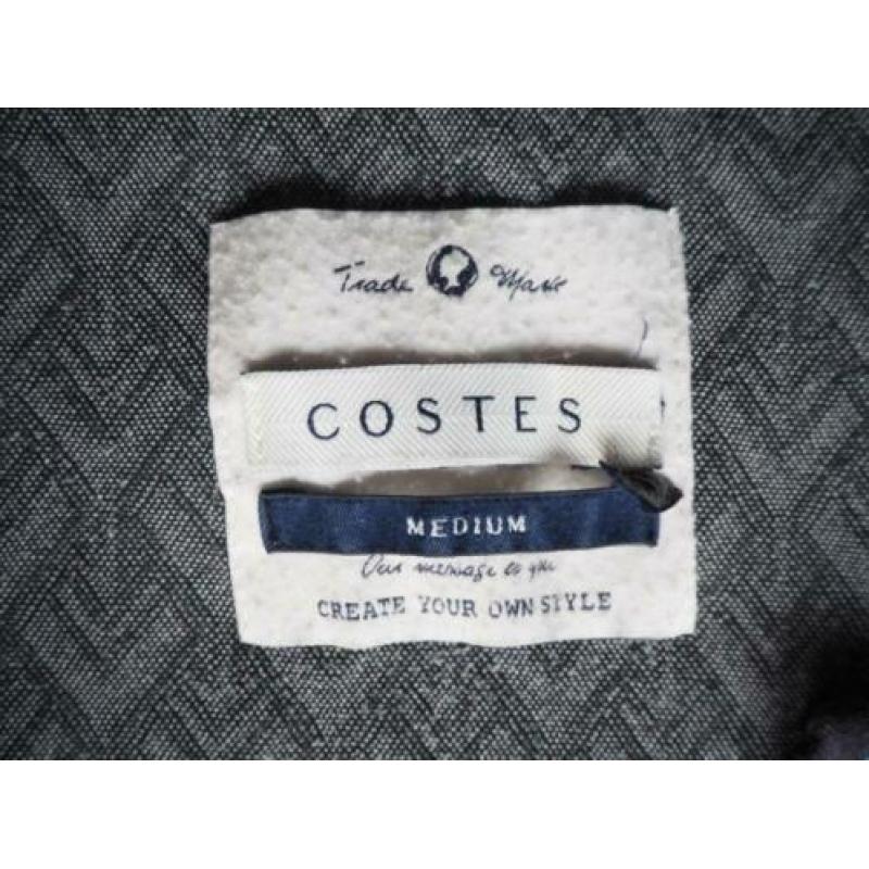 COSTES, sportief groen vestje met ingeweven print, mt. M.