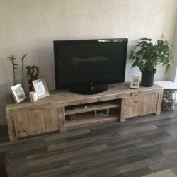 Audiomeubel, TV-meubel van steigerhout in elke maat en vorm