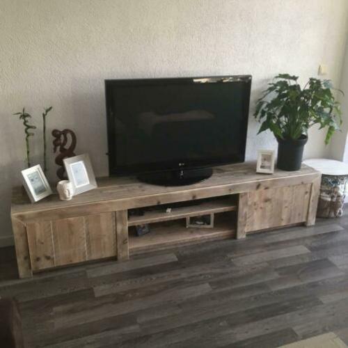 Audiomeubel, TV-meubel van steigerhout in elke maat en vorm