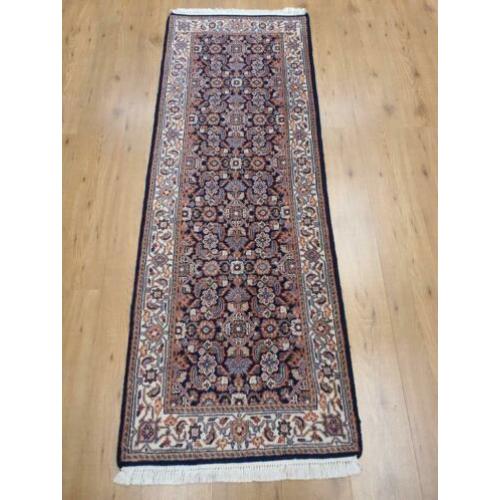 Vintage handgeknoopt perzisch tapijt loper herati 205x71