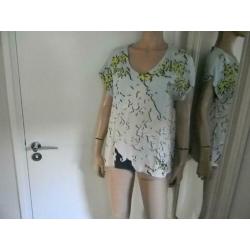 DIANE von FÜRSTENBERG mooie zijden blouse MT L ALS NIEUW