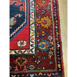 Vintage handgeknoopt perzisch tapijt loper 315x103