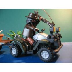 Playmobil 4834 Ranger op quad + trailer Thema: Safari