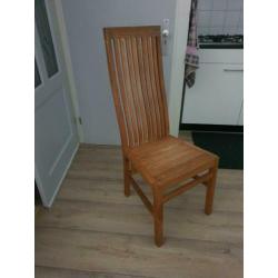 6 Teak houten eetkamer stoelen