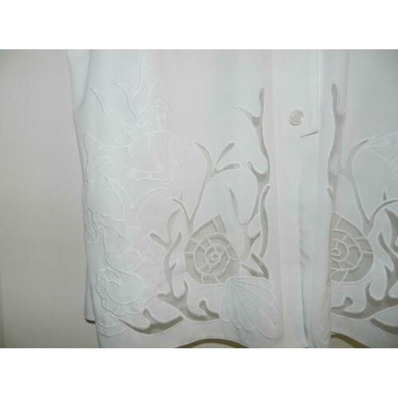 Supermooie Edgar Vos vintage witte blouse, maat 36/38