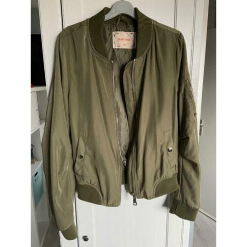 Zomer jas- groen- bomber look- bomberjas maat s 36