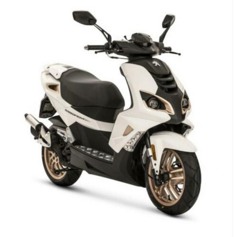 Peugeot Speedfight 4 pure wit-goud 45 KM