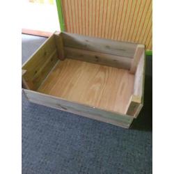 Hondenbed, mand, flexi riem, kleine bench