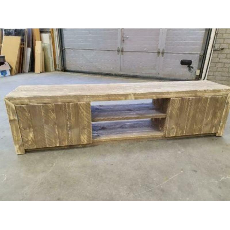 Audiomeubel, TV-meubel van steigerhout in elke maat en vorm