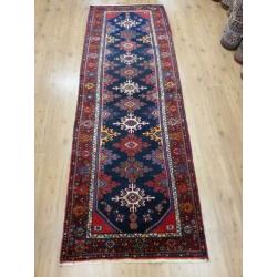 Vintage handgeknoopt perzisch tapijt loper 315x103