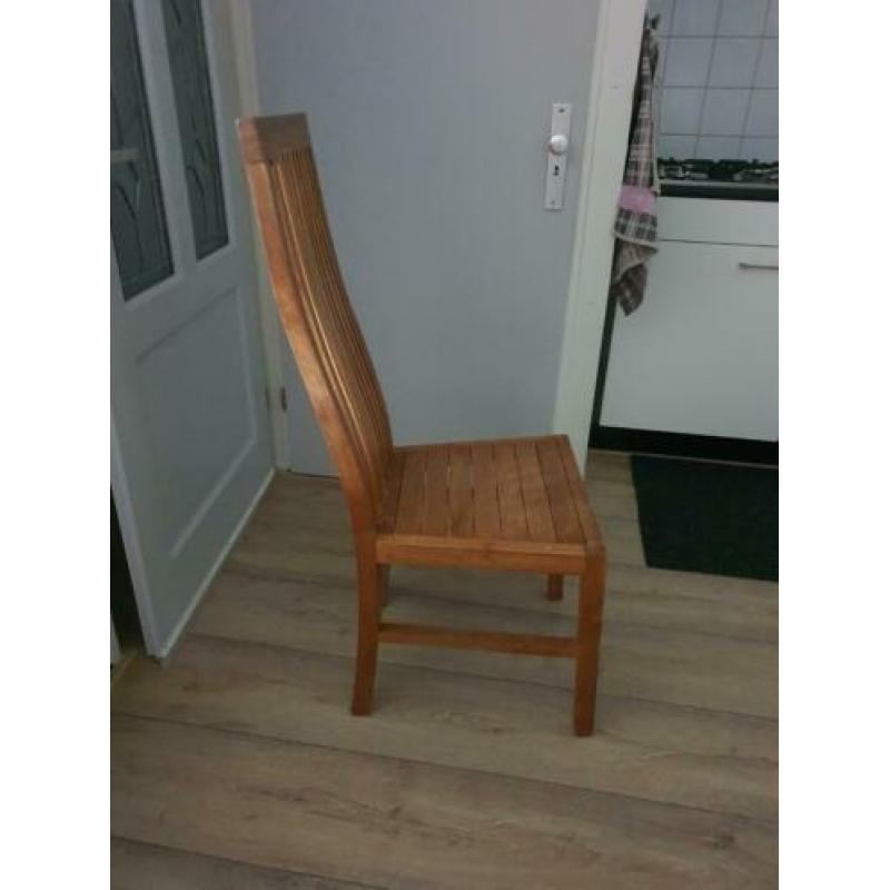 6 Teak houten eetkamer stoelen
