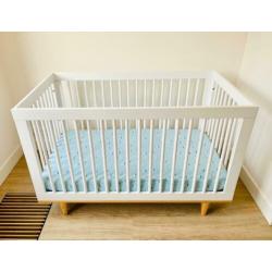 Convertible crib and foam mattress