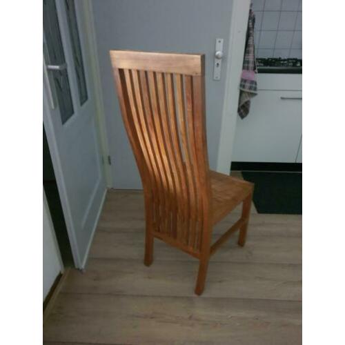 6 Teak houten eetkamer stoelen