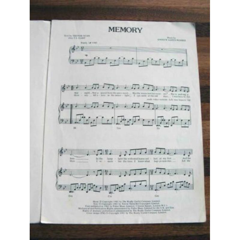 Piano: 'Memory' , the theme from CATS