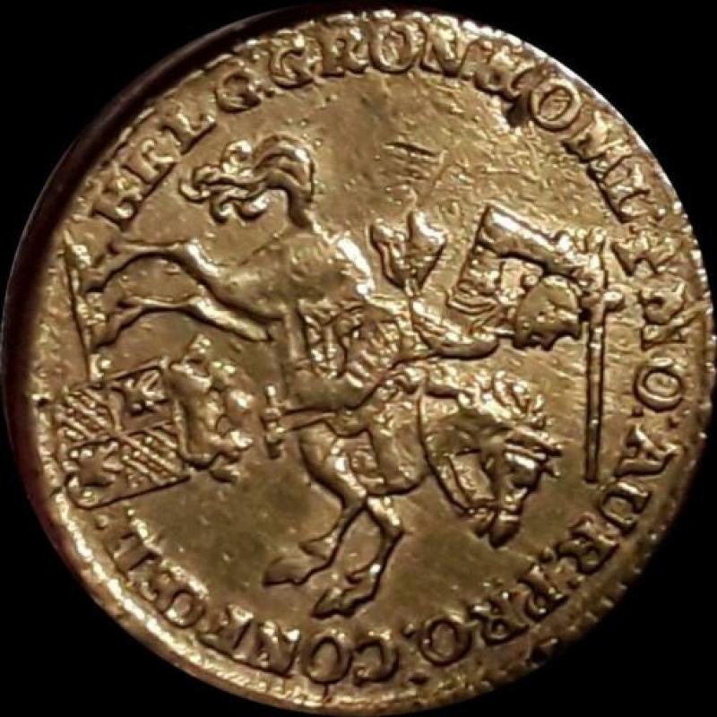 7 gulden nr halve zilverenrijder gron . OMMELANDEN 175