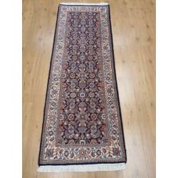 Vintage handgeknoopt perzisch tapijt loper herati 205x71
