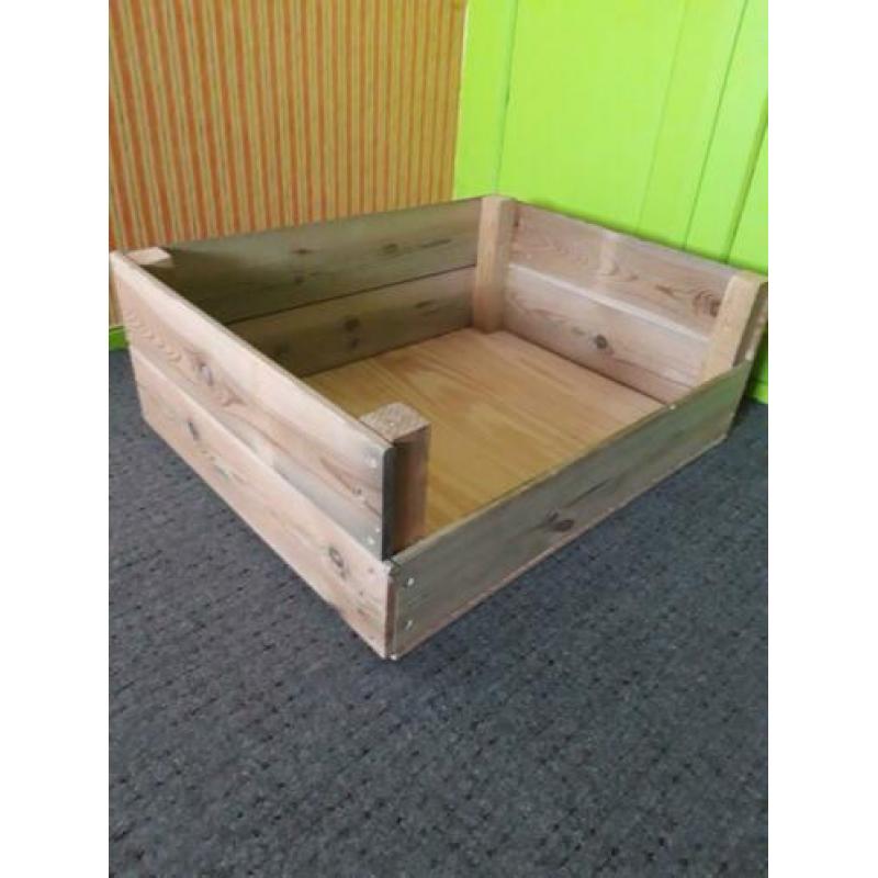 Hondenbed, mand, flexi riem, kleine bench