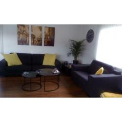 Te koop Montel bank , plus love-seat plus grote salontafel