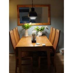 6 Teak houten eetkamer stoelen