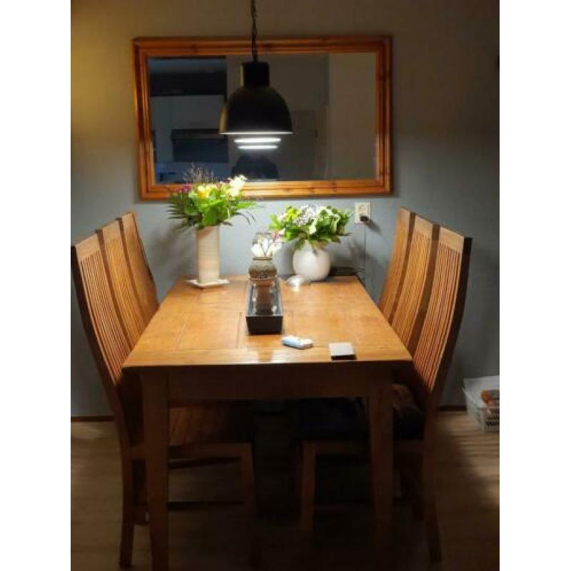 6 Teak houten eetkamer stoelen
