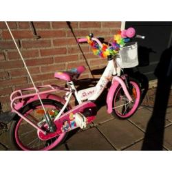 Meisjesfiets roze 16 inch