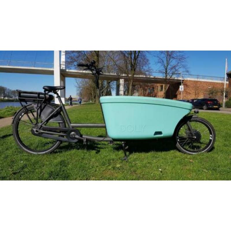 E-Dolly bakfiets Aqua Blue 750 Wh accu