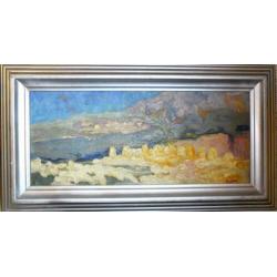PonToy oil on canvas maroufle "" City in desert""
