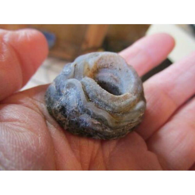 35x31x21mm geode agaat steen,