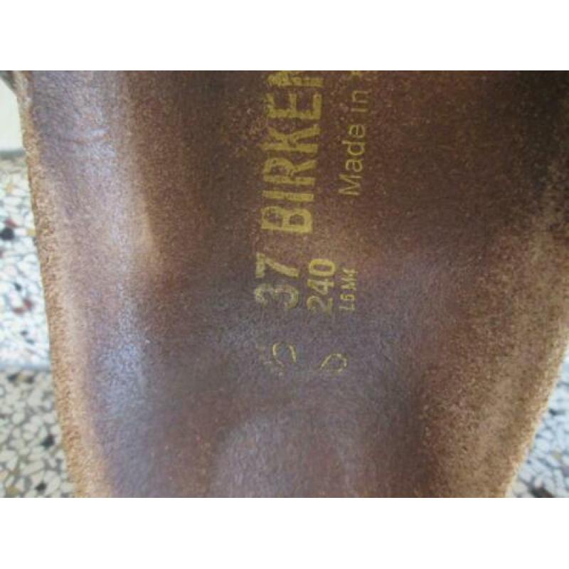 Meisjes/ Dames Birkenstocks maat 37 zgan, zilver kleur.