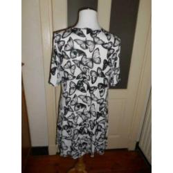 Jurk wit vlinders Sara Lindholm mt 42 AANBIEDING