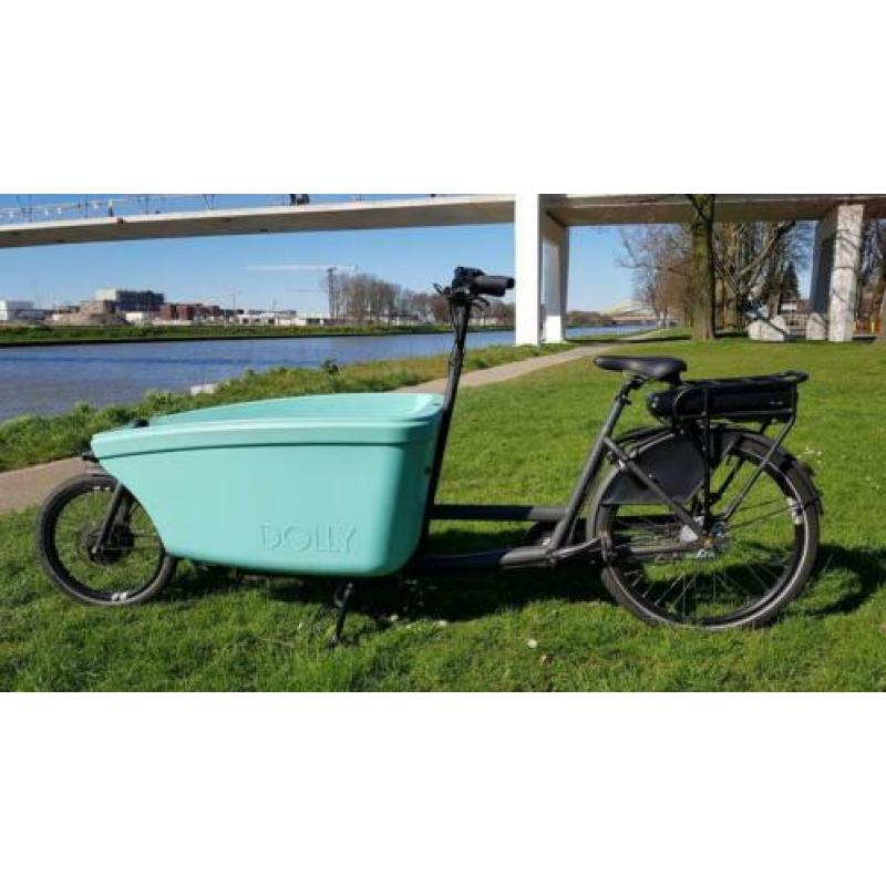E-Dolly bakfiets Aqua Blue 750 Wh accu