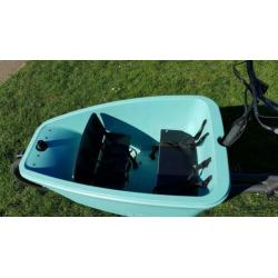 E-Dolly bakfiets Aqua Blue 750 Wh accu