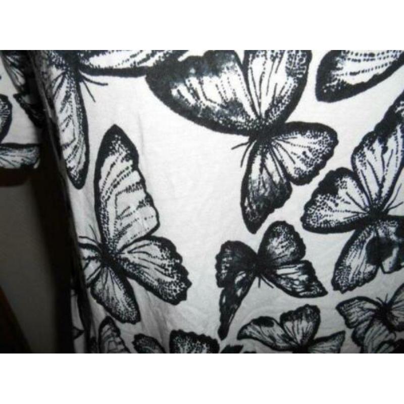 Jurk wit vlinders Sara Lindholm mt 42 AANBIEDING