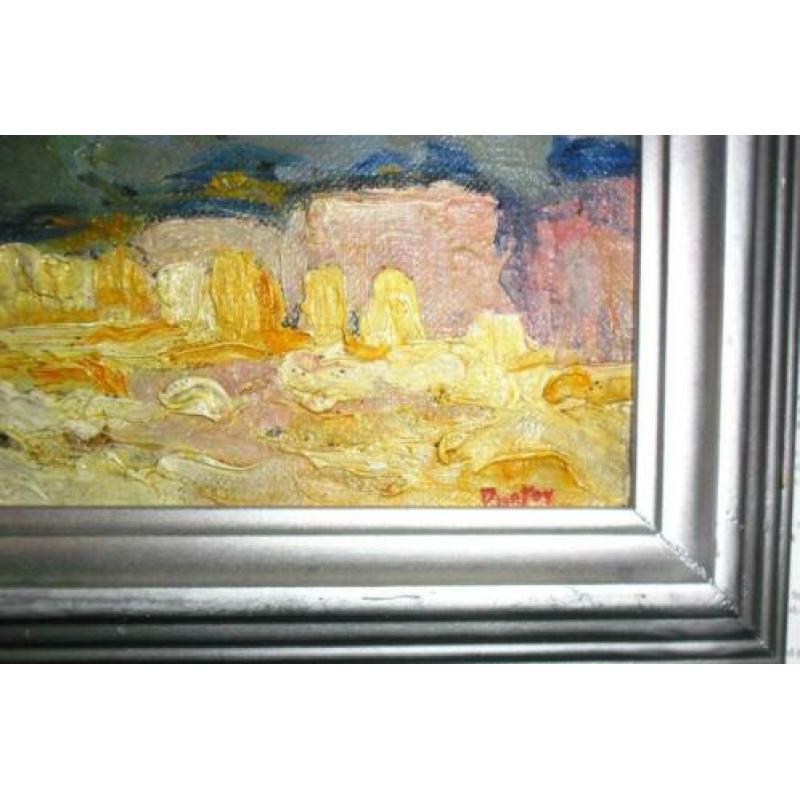 PonToy oil on canvas maroufle "" City in desert""